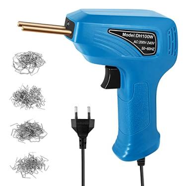 Imagem de Conjunto de ferramentas de reparo de rachaduras de painel portátil para máquina de solda de plásticos corte térmico grampeador a quente conjunto de ferramentas para reparo de plásticos com luz LED