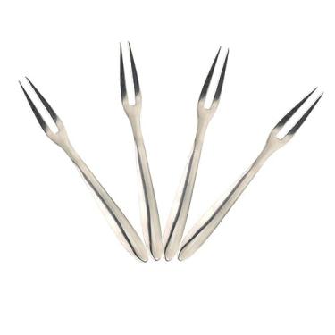 Imagem de Conjunto de Garfos para Petiscos em Aço Inox com 4 Peças - A/casa