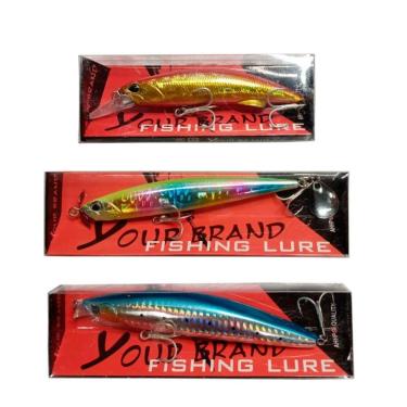 Imagem de Isca de pesca com isca SP Minnow 25-40g com 3 ganchos fortes