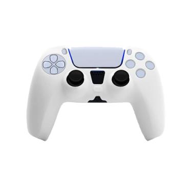 Imagem de A nova capa de silicone TwiHill (2020) é adequada para PS5, PS5 função antiderrapante capa de silicone capa de proteção PS5 (Branco)