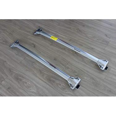 Imagem de UDP 2 peças serve para Benz X204 GLK 2008-2015 barra transversal ajustável de aço inoxidável barra transversal trilho de teto suporte de bagagem, barra de rack de teto prata