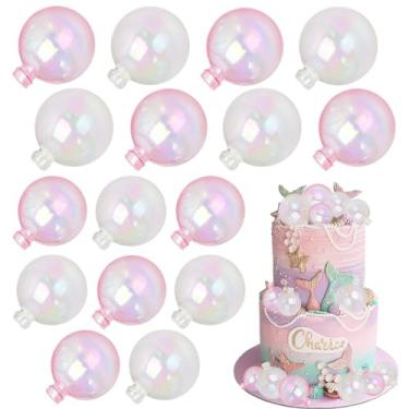 Imagem de MEMOVAN Balls Cake Topper 16pcs Colorful Bubble Pearl Balls Cake Cupcake Insert Topper Bubble Ball Cake Cupcake Decorations for DIY Birthday Party Baby Shower Wedding Anniversary Party Supplies