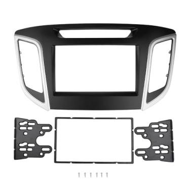 Imagem de Double 2 Din Radio Fascia para HYUNDAI Ix-25 Creta 2015 Estéreo GPS DVD Player Instalar Painel Surround Dash Mount Trim Kit Bezel