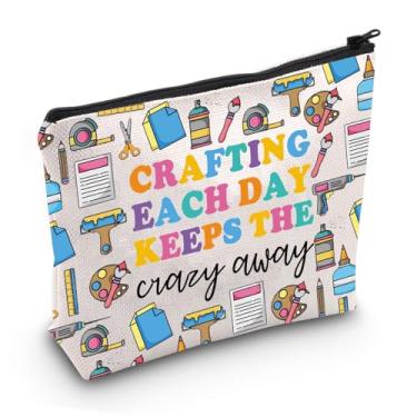 Imagem de JXGZSO Máquina de artesanato para amantes de costura, presente artesanal todos os dias mantém a bolsa Crazy Away Bolsa Crafter Presente para amantes de artesanato (Crazy Away Bag)