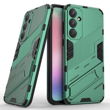 Imagem de Waillynice Capa para Samsung Galaxy A15 A24 A25 A35 A55 5G Global à Prova de Choque Armadura Capa Protetora Antiqueda Capa Traseira Coque Kickstand Capa (Verde, para A25 5G Global)