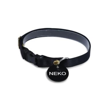 Imagem de Coleira Elástica Gatos PETS e Plaqueta Identificação Nome e Telefone (Obesos (22 cm a 35 cm))