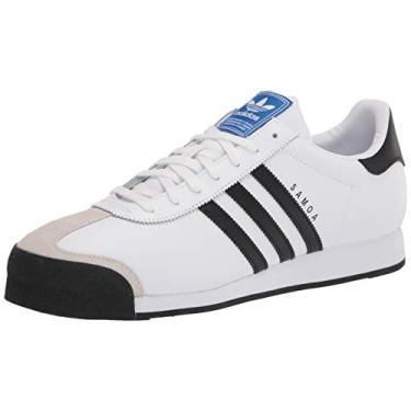 Imagem de adidas Originals Samoa Retro Tênis masculino, Branco/preto, 10.5 Women/9.5 Men