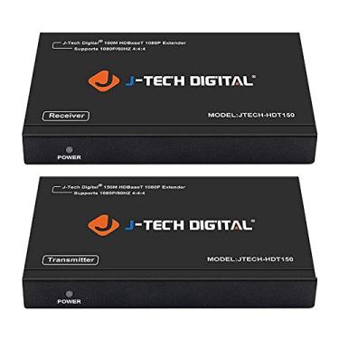 Imagem de J-Tech Digital Extensor HDMI de longo alcance sobre Cat6 150 m/492 ft HDBaseT 1080P Extender PoC, IV bidirecional, suporta Dolby Digital, DTS, com EDID, CEC, RS-232 Passthrough (JTECH-HDT150)