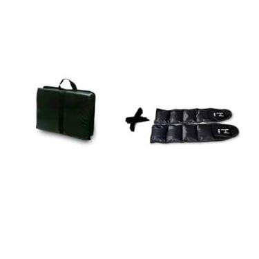 Imagem de Kit Tornozeleira Caneleira De Peso 1Kg + Colchonete Dobrável Maleta Academia Pilates Yoga Abdominal