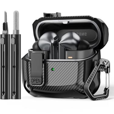 Imagem de Polislime Capa Rígida à Prova de Choque para Samsung Galaxy Buds 3 e 3 Pro, com Trava de Segurança e Kit de Limpeza