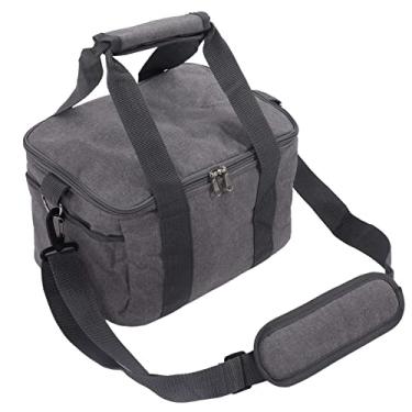Imagem de Bolsas Térmicas Isoladas Em Tecido Oxford Cinza, Grande Capacidade, à Prova D'água, Bolsa Com Zíper de Ponta Dupla para Uso Diário