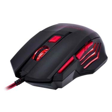 Imagem de Mouse Gamer Jogos Laser 2400dpi Usb Com Fio Led 7 Botões Iluminado - E