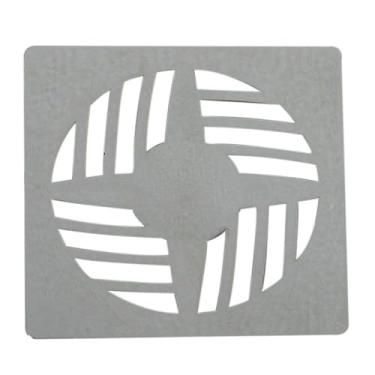 Imagem de Kit 7 Grelha Quadrada 9,4 x 9,4cm em ABS Cinza