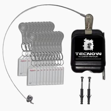 Imagem de 01 Trava Carrinho De Compras Condominio + 20 Chaves Tecnow -síndico/supermercado