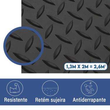 Imagem de Piso Laminado Antiderrapante Bus Prata 1,00 X 1,30 Mts Onibûs Tapete R