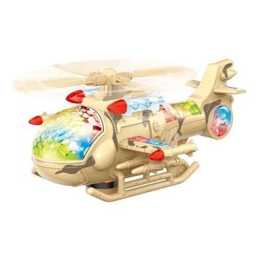 Imagem de Brinquedo Infantil Helicóptero Com Luzes E Som Bate E Volta (Camuflado