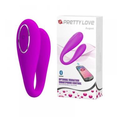Imagem de Vibrador para casal 12 vibrações bluetooth - PRETTY LOVE
