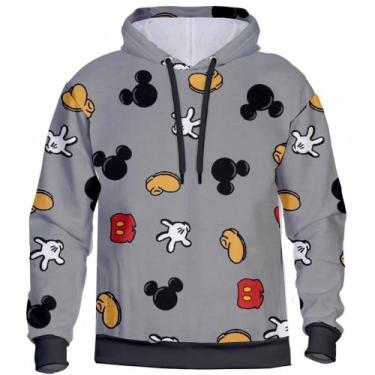 Imagem de Blusa de Frio Feminina Com Capuz Moletom Estampado Flanelado Confortáv