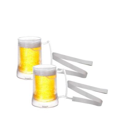 Imagem de Kit 6 Canecas Gel Congelante Com Cordão Acrílico - Krystalon