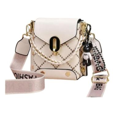 Imagem de Bolsa Carteira Feminina  Festa Divisão Chaveiro - RioHome, Off, White