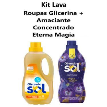 Imagem de Kit Lava Roupas + Amaciante Eterna Magia Girando Sol 1 Lt