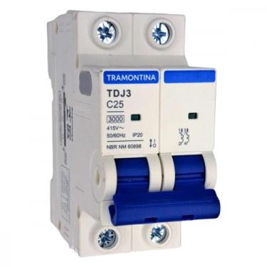 Imagem de Disjuntor Tramontina ''Din'' Bipolar 25A. C - TRAMONTINA ELETRIK