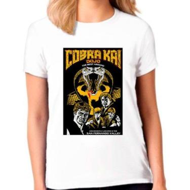 Imagem de Camiseta Feminina Branca Cobra Kai 04 - DESIGN CAMISETAS, Branco, G