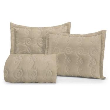 Imagem de Kit Coxa Eva Casal 3 Peças Matelada Bordada Cama Box - ENXOVAIS CRISTI