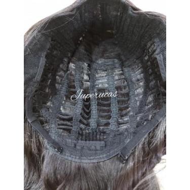 Imagem de Peruca, wig, preta, lisa, 75cm, fibra premium americana - JUPERUCAS
