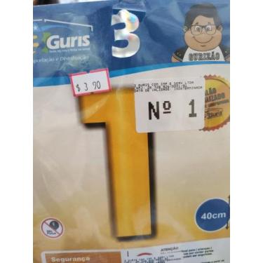 Imagem de Balão metalizado dourado N1 - 3guris