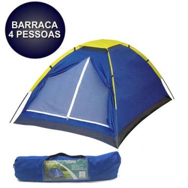 Imagem de Tenda barraca camping 200x200x130CM cor azul modelo TB004 - TSSAPER