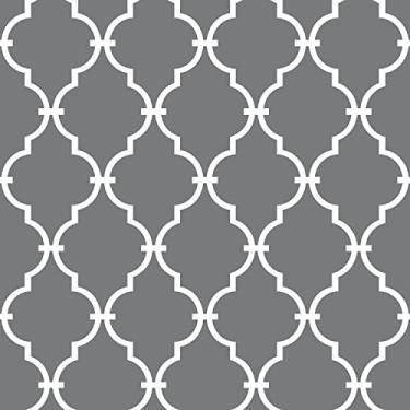 Imagem de RoomMates RMK11288WP Papel de parede de treliça moderno cinza