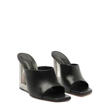 Imagem de SCHUTZ Sandália feminina Filipa Mule Glam, Cristal preto, 35