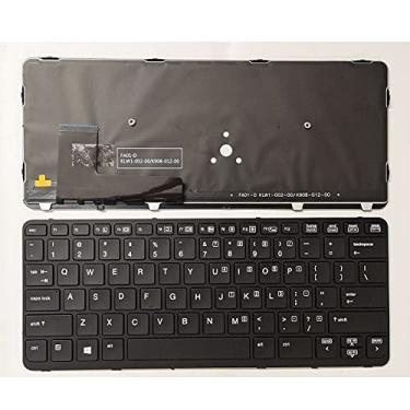 Imagem de LXDDP Teclado retroiluminado de layout dos EUA de substituição para HP EliteBook 720 G1 720 G2 725 G2 820 G1 820 G2 moldura preta (sem ponteiro)