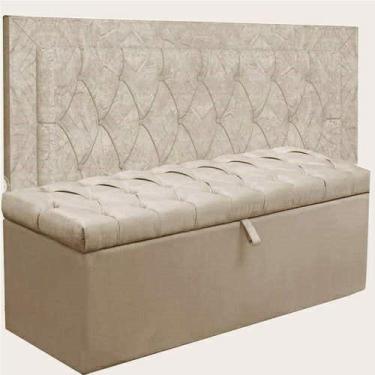 Imagem de Cabeceira Estofada Cama Box Solteiro Carla 110cm Suede - D A DECOR