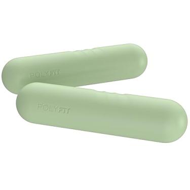 Imagem de Polyfit Barras de peso para mulheres – Conjunto de 2 (1,5 kg | Par de 2,9 kg) – Conjunto de halteres para caminhada, ioga, dança, barra, pilates, cardio, aeróbica – sálvia