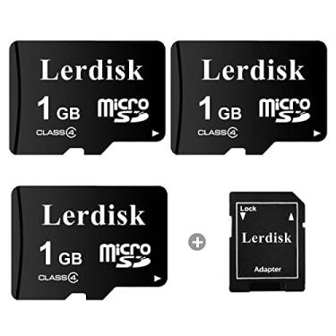 Imagem de Lerdisk Cartão micro SD de atacado de fábrica, pacote de 1 GB, microSD de 7,6 cm a granel com adaptador produzido por licença autorizada (1 GB)
