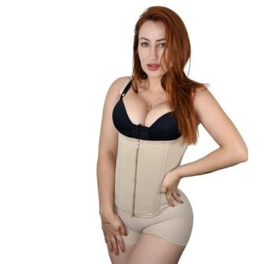 Imagem de Cinta Modeladora Dupla 6 Barbatanas Com Alça E Zíper - Fanáticos Por C