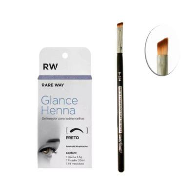 Imagem de Kit Henna Glance Sobrancelha e Fixador 20ml com Pincel Profissional Ma