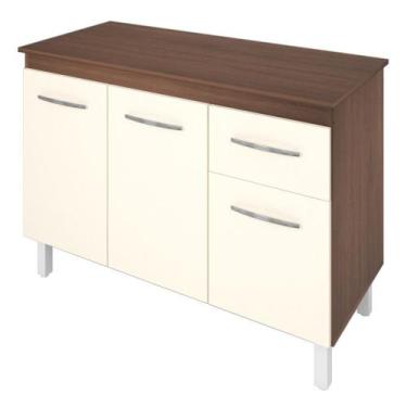 Imagem de Balcão Com Tampo Anita 120 cm Savana Off White Moblis