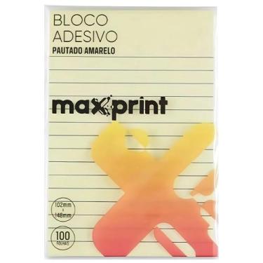 Imagem de Bloco Adesivo Pautado Maxprint , Amarelo