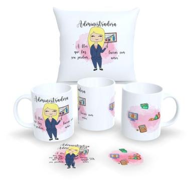 Imagem de Kit Com Almofada 30x30cm e Caneca de Porcelana Profissões Fofas - Esta