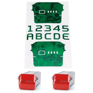 Imagem de WRAPGRADE Adesivos de pele compatíveis com DJI Air 3 | Duas baterias (crânio esmeralda)