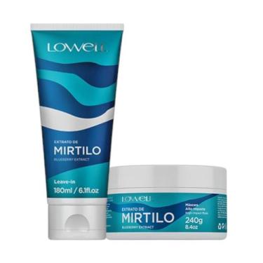 Imagem de Kit Mirtilo 1 Máscara 240g 1 Leave In 240ml Lowell