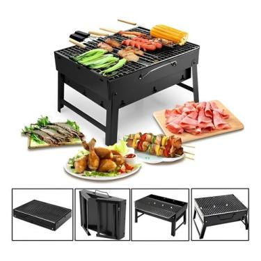 Imagem de Churrasqueira Portátil Móvel Dobravel Grelha Pratica 44cm - ZEM