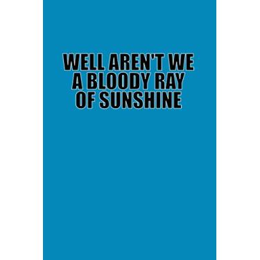Imagem de Well aren't we a bloody ray of sunshine: Funny Notebook Journal