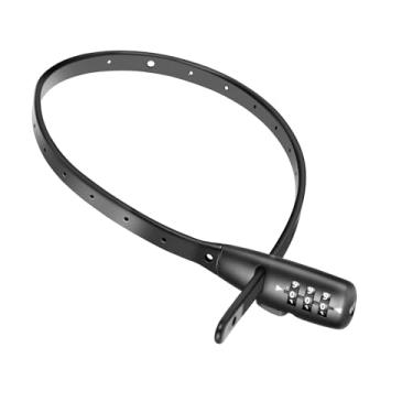 Imagem de SCMEGA Trava de amarrar com zíper combo de 3 dígitos, trava de cabo ajustável de 56 cm, trava de café de segurança, trava combo leve, trava pequena à prova de crianças, trava de geladeira (1 unidade)