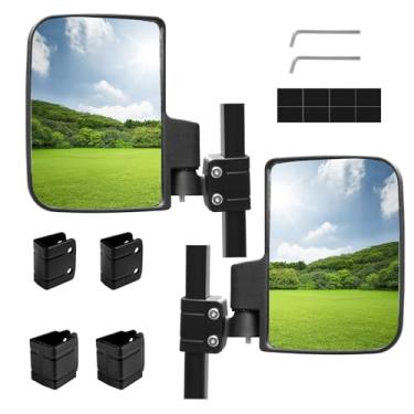 Imagem de MOSNAI Espelhos laterais de carrinho de golfe para carro EZGO Yamaha Club com grandes espelhos retrovisores laterais ajustáveis para carrinho de golfe de 17,8 cm (um par de espelhos de carrinho de