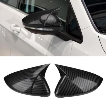Imagem de XITER Tampa do espelho lateral retrovisor lateral adequada para Volkswagen 2019-2025 Jetta/Jetta GLI, fibra de carbono