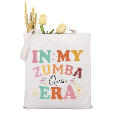 Imagem de MAOFAED Zumba Gift In My Zumba Queen Era, sacola para meninas, mulheres, presente para amantes de zumba, presente para professores de zumba, presente, Zumba Queen Era, Large, Tendência